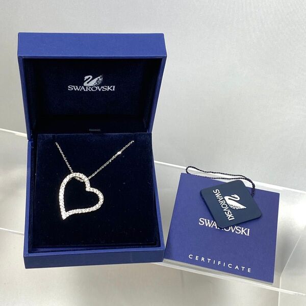 SWAROVSKI スワロフスキー ハートモチーフ クリスタル ジルコニア ネックレス ペンダント アクセサリー シルバー ハート