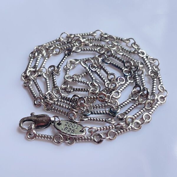【チェーン】 ツイストチェーン ネックレス シルバー silver925 刻印入り
