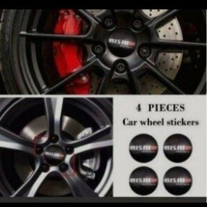 日産ニスモ ホイールセンターキャップ ステッカー4枚組。純正不適応多いです。激安価格値引き交渉不可。