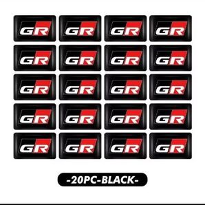 トヨタGR 高品質 エポキシ立体成型ステッカー20p。新製品。激安価格値引き交渉不可。