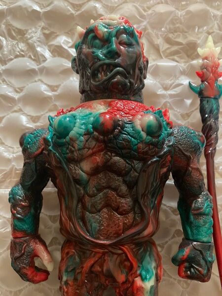 喧嘩坊主 ソフビ 魔界玩 マーブル 赤緑