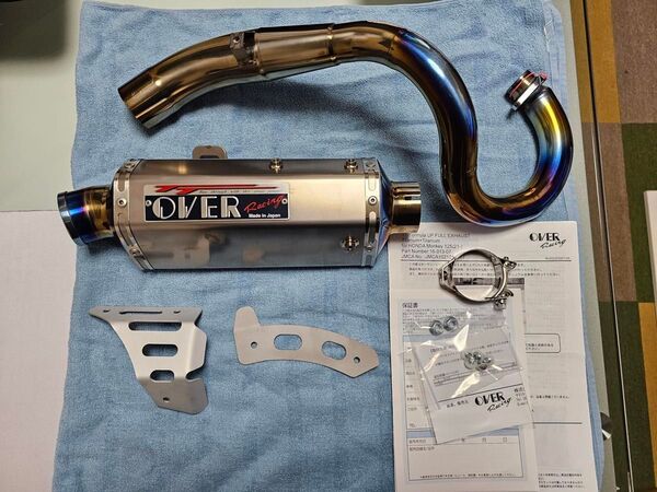 OVER RACING TT-Formula フルチタンアップマフラー モンキー125 JB03/JB05 用