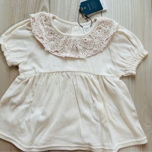 バースデイ コトリ Cottoli ベビー レース襟付きプルオーバー アイボリー 未使用