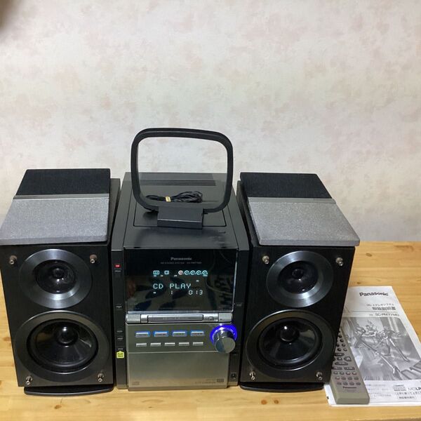 Panasonic CD MD カセットコンポ スピーカー SC-PM77MD