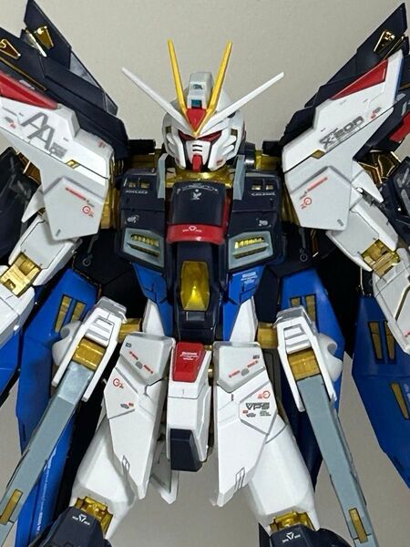 RG 1/144「ストライクフリーダムガンダム&ジャスティスガンダム」組立・墨入・シール貼り済 箱説無し現状品
