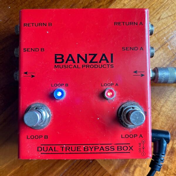 Banzai A/B-True Bypass Box ラインセレクター エフェクター 電源アダプター付き