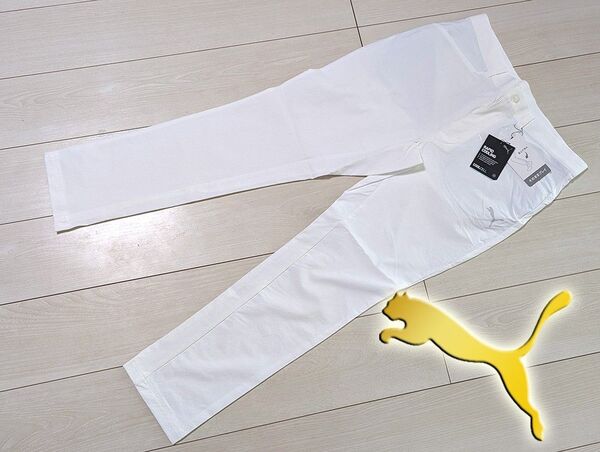 プーマ PUMA GOLF 春夏 接触冷感 COOLセル 4WAY ストレッチ ゴルフパンツ メンズ L 白 定価13,750円