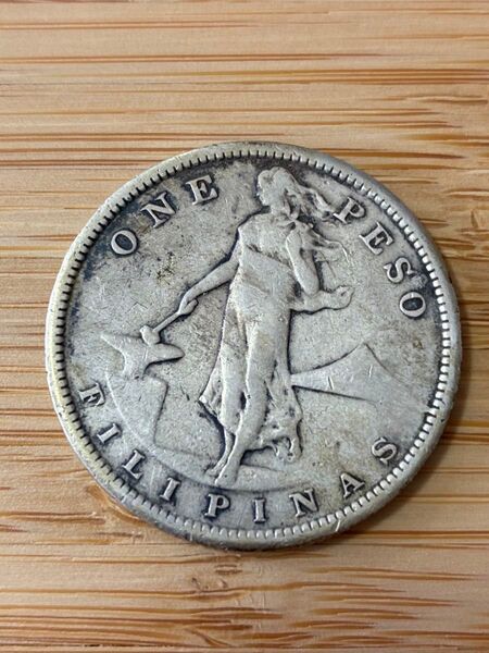 〈本物の銀貨です〉フィリピン 1ペソ銀貨 1908