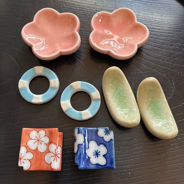 箸置き 箸置 はしおき 花 梅 浮き輪 お二人様 ペア 33