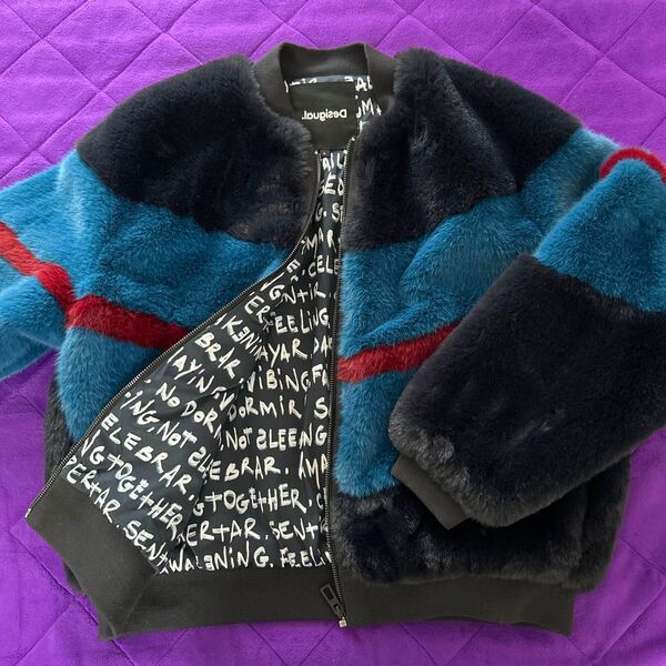極美品!Desigualデシグアル ファージャケット ファーコート