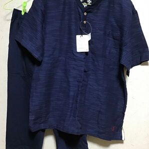 メンズ ルームウェア 上下セット 半袖シャツ&ハーフパンツ M 葛飾北斎 未使用