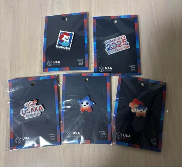 ピンバッジ 万博 アメリカ 5個セット