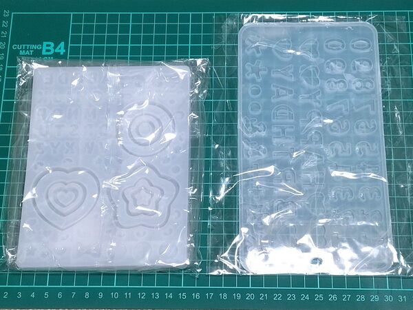 フープシェイカー&ミニアルファベット 他 隠れ工房グリーンオーシャン 2025年福袋 レジン シリコンモールド
