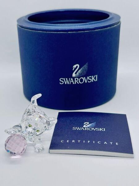 廃盤品 レア スワロフスキー Swarovski 子ネコ ピンクボール