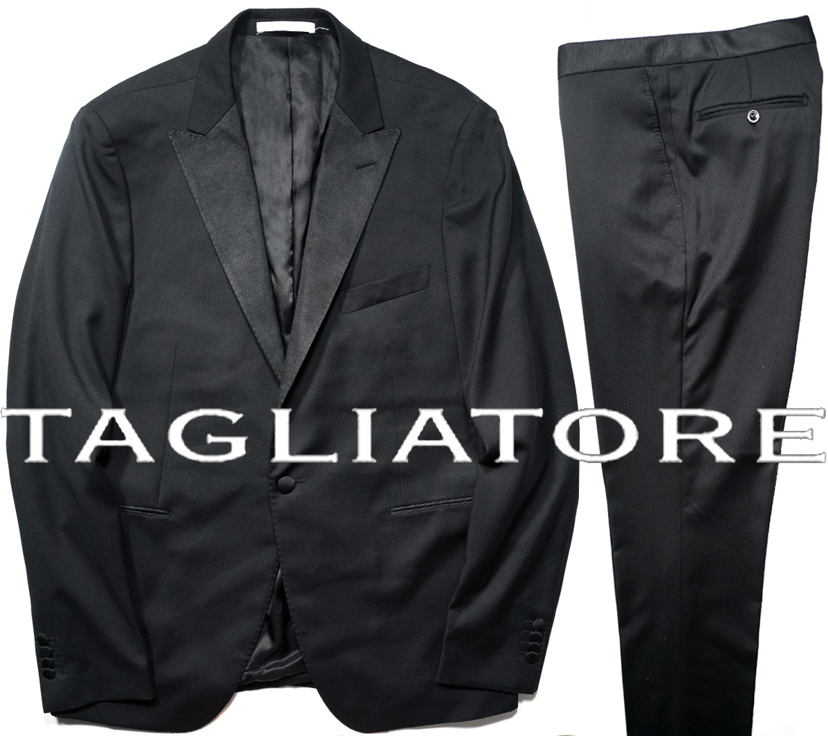 に値下げ! 新品TAGLIATOREタリアトーレスモーキングピークドラペル