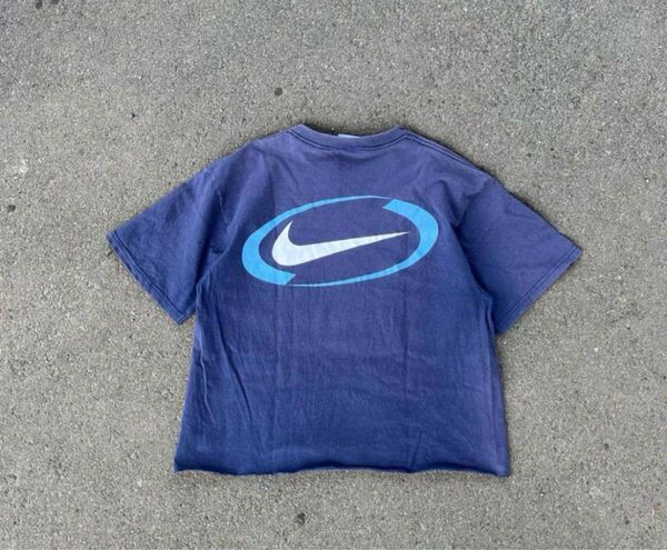 90s nike T-shirt 白タグ バックプリント y2k 短丈