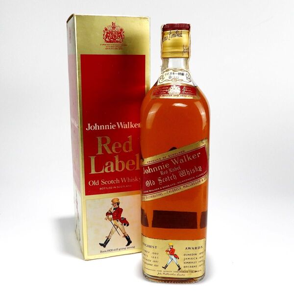 古酒 超希少品 特級 従価 通関済 ジョニーウォーカー レッドラベル 760ml 43% ティンキャップ オールドウイスキー