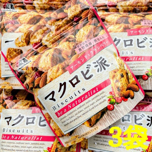 森永製菓 マクロビ派 アーモンドとクランベリー 100g × 3袋