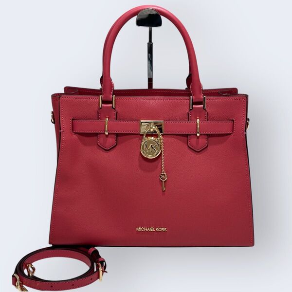 極美品!MICHAEL KORS マイケルコース ハミルトン 2way トートバッグ ショルダーバッグ ハンドバッグ ピンク系