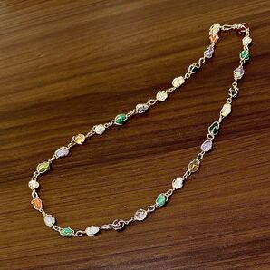 マルチカラーストーン ネックレス
