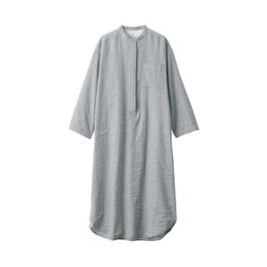 【無印良品】 インド綿 二重ガーゼクルタ - グレー / L〜XLサイズ ワンピース