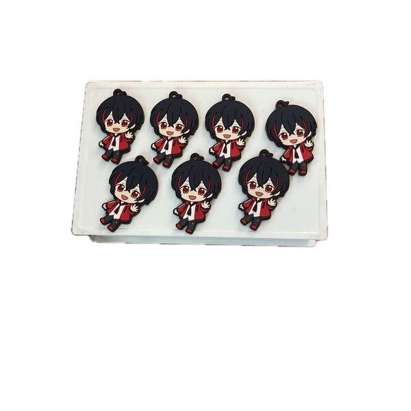 アクリルキーホルダー ラバーストラップ グッズ キーホルダー ストラップ カラフルピーチ ゆあんくん