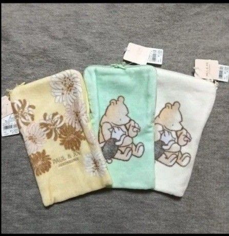 3枚 新品 ポール&ジョー クリザンテーム プーさん タオルポーチ
