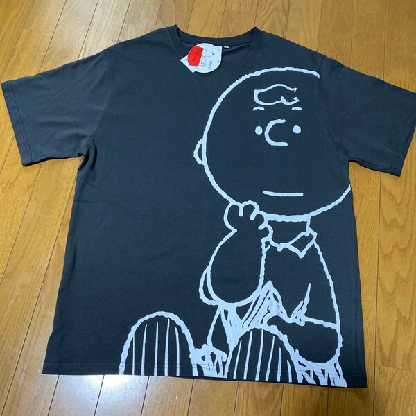 新品タグ付き3Lsizeチャーリーブラウン Tシャツチャコールグレー