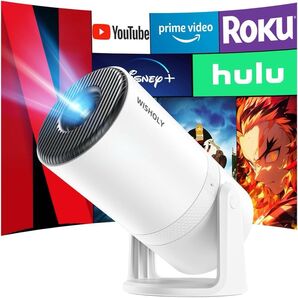 ★家庭用プロジェクター★小型★Android TV★270°回転★18000LM★1080P★Wi-Fi★Bluetooth5.4