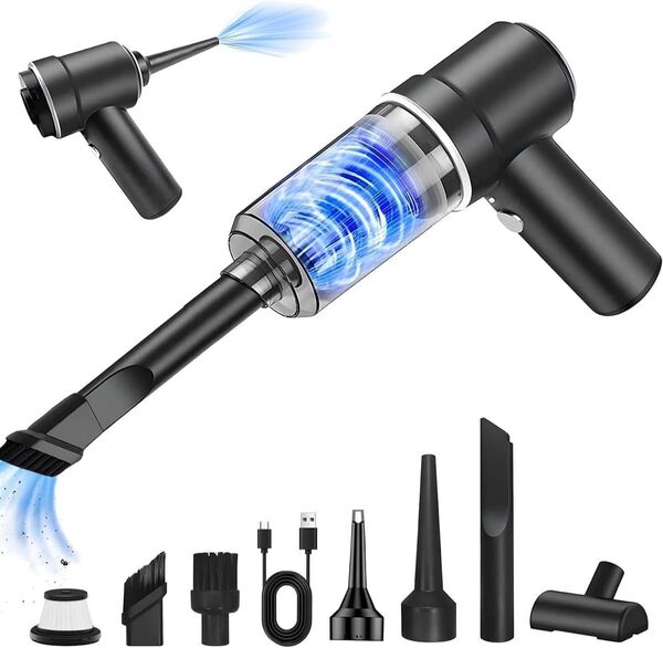 ★ハンディクリーナー ★ハンディ掃除機★25000PA★Type-C充電★コードレス★乾湿両用★強力吸引力★LED★