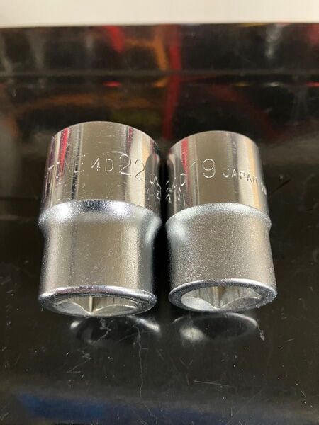 TONE ソケットレンチ 19mm&22mm 差込角12.7mm(1/2”) 12角 4D-19 4D-22