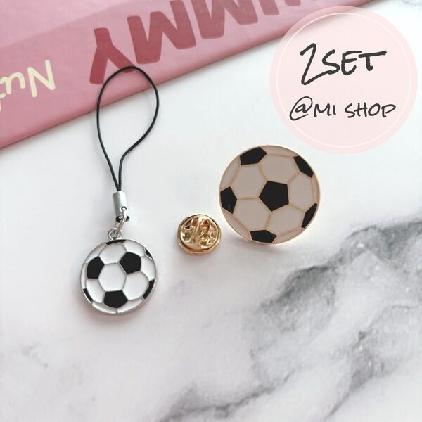 サッカー ピンバッジ ストラップ 部活 じゃらじゃらキーホルダー 部活ストラップ キーホルダー