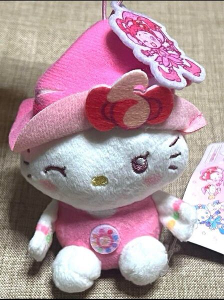 おジャ魔女どれみ×サンリオキャラクターズ マスコットハローキティ キーホルダー プライズ景品 コラボ Sanrio kitty