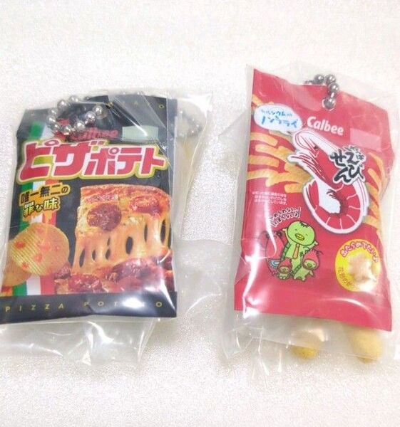 2種セット カルビー シャカシャカミニチュアチャーム お菓子 食品 ガチャガチャ キーホルダー ②