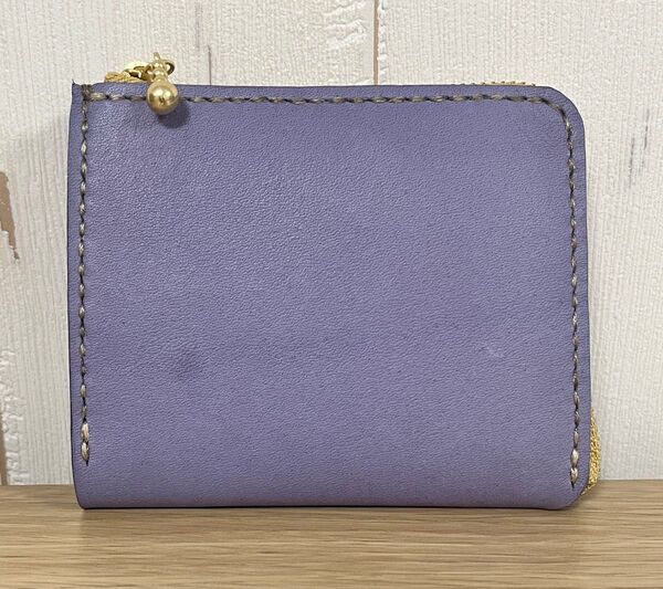 ハンドメイドL字ファスナーミニ財布