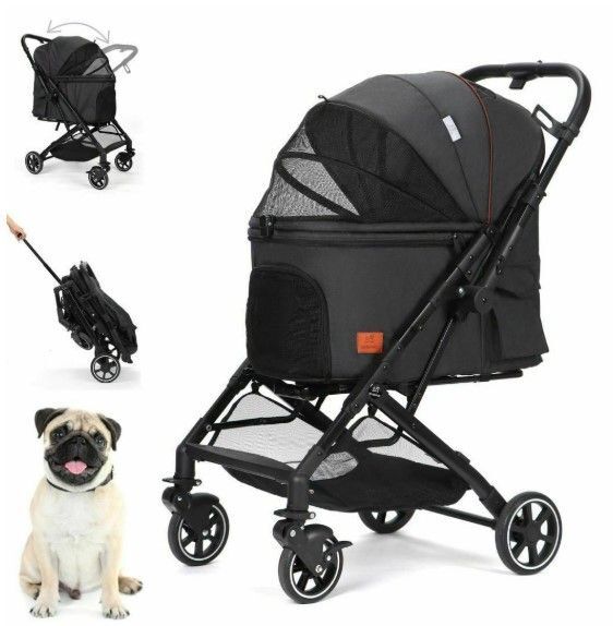 ペットカート 対面両用 アップグレード ペットベビーカー 中型犬多頭バギー