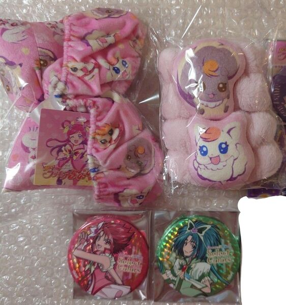 Yes!プリキュア5GOGO オトナプリキュア 洗顔リストバンド2P ヘアバンド 缶バッジ キュアルージュ、キュアミント