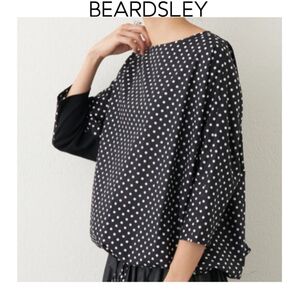 BEARDSLEY ビアズリー シャツTシャツ ブラック 黒 シーズンレス ドット ドルマン バルーン カットソー ブラウス