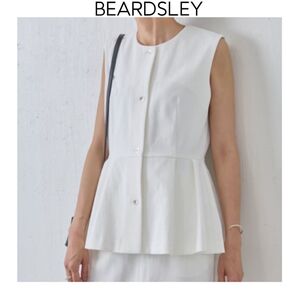 BEARDSLEY LIVETART ドライオックスジレ ホワイト ビアズリー リヴェタート 白 ノースリーブ 麻 リネン
