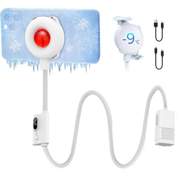 ZenCT スマホ 冷却ファン 水冷式 ペルチェ素子半導体冷却 磁気式/クリップ式2way 三段階調整 スマホクーラー