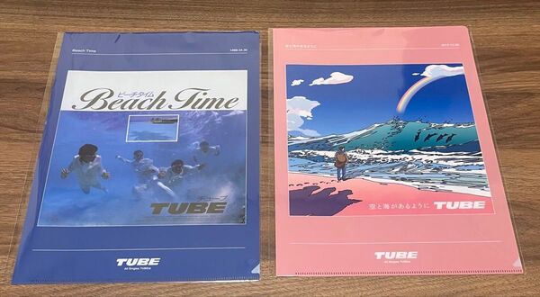 TUBE クリアファイル 2枚 空と海があるように ビーチタイム TUBE CD 購入 特典 All Signals TUBEst