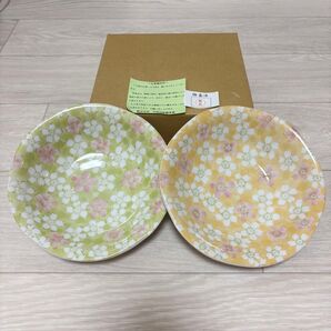 新品 未使用 宇治田原製茶場 お皿 2枚セット 花柄 食器 洋食器 プレート 皿