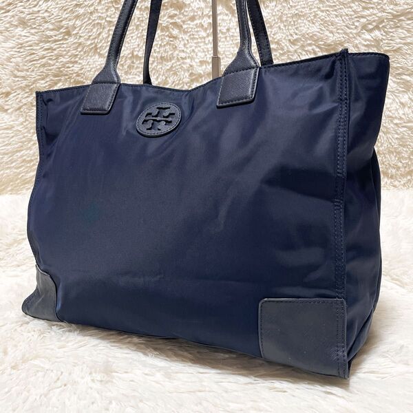 【A4】TORY BURCH トリーバーチ トートバッグ エラ ネイビー PACKABLE ELLA PORT 折りたたみ