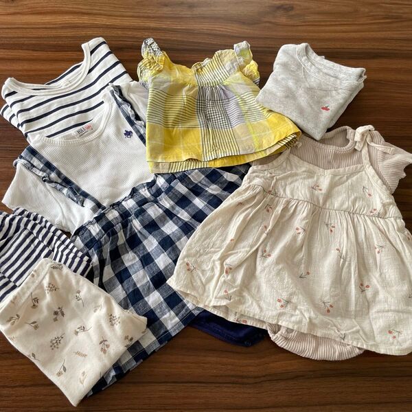 ベビー服 まとめ売り 女の子 7点セット 70〜80 夏服