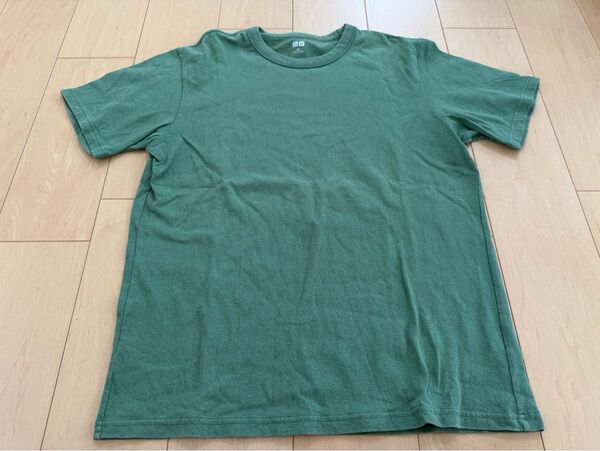 XLサイズ UNIQLO ユニクロ クルーネックTシャツ グリーン 緑色 コットン LL