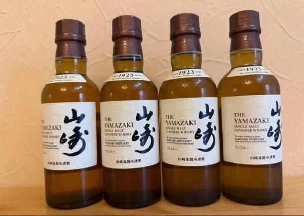 サントリー 山崎180ml ミニボトル4本セット 未開封 白州 響 余市 竹鶴 シングルモルトウイスキー 芋焼酎森 ウイスキー