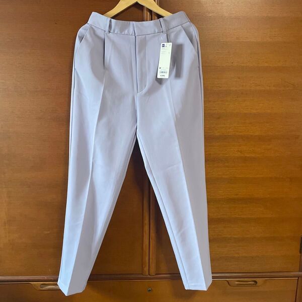 【タグ付未着用】GU ストレッチテーパードパンツ パープル Mサイズ