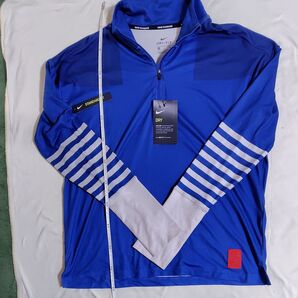 NIKE RUNNING ハーフジップ長袖シャツ Dri-FIT ブルー系