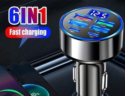 シガーソケット6ポート 4USB Type-C