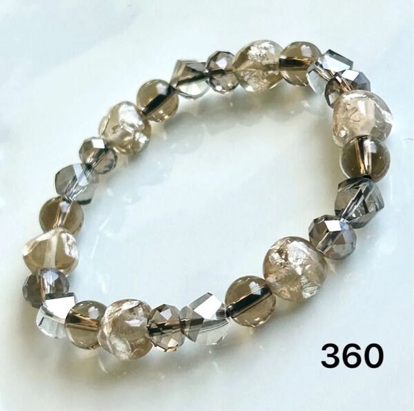 No.360 天然石ブレスレット パワーストーン ハンドメイド ヴィンテージガラスビーズ